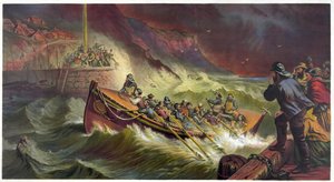 The Departure, Launching the Lifeboat by Thomas Brooks